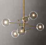 Glass Globe Mobile Six-Arm Chandelier 55"