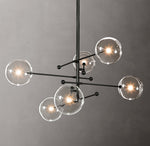 Glass Globe Mobile Six-Arm Chandelier 55"