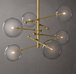 Glass Globe Mobile Six-Arm Chandelier 55"
