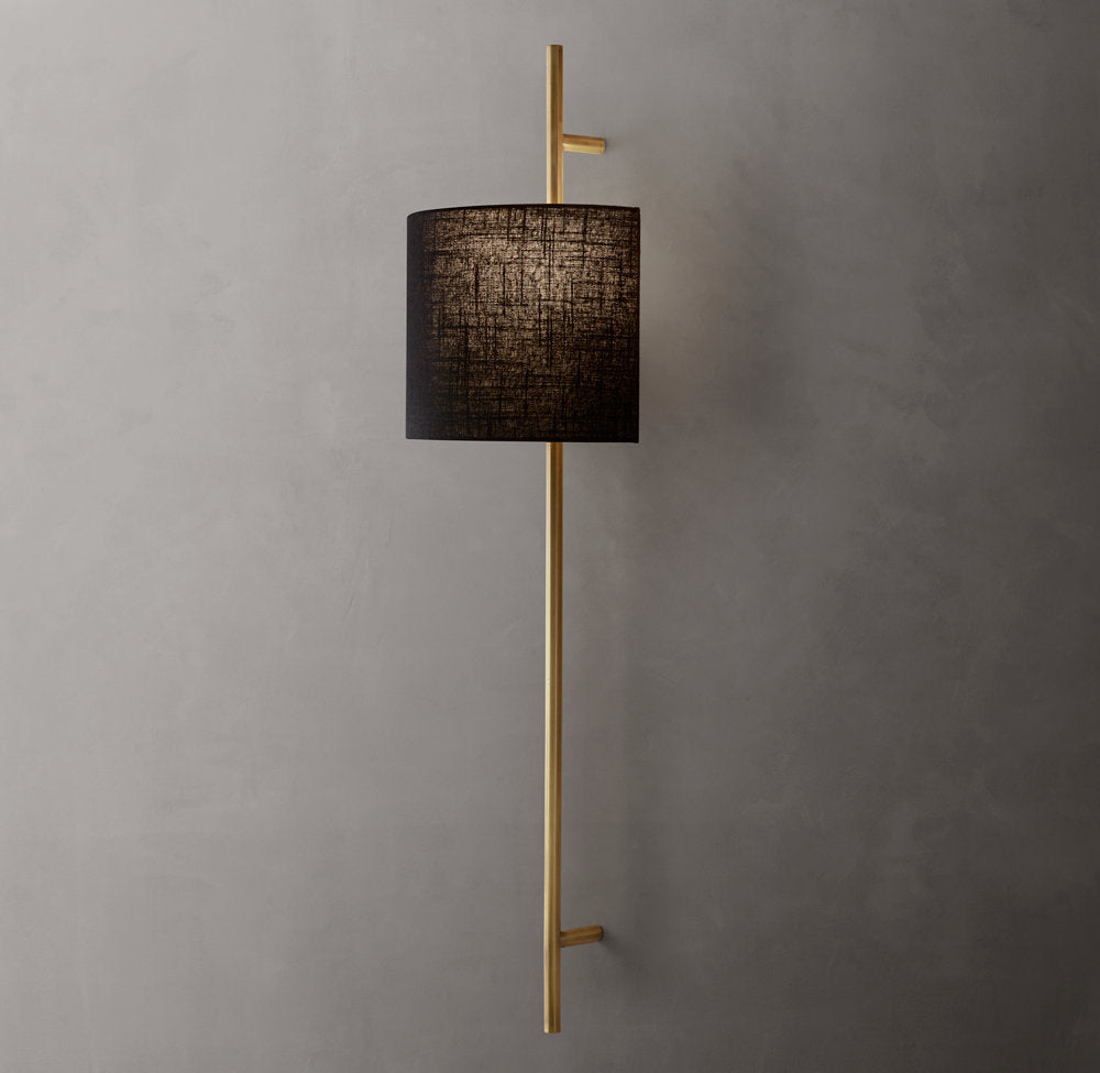 Vela Octagonal Bar Sconce - Round Shade