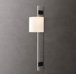 Vela Rectangular Bar Sconce - Round Shade