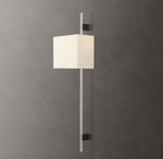 Vela Round Bar Sconce - Rectangular Shade