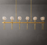 Boule De Cristal Clear Glass Double Linear Chandelier 60"