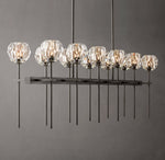 Boule De Cristal Clear Glass Double Linear Chandelier 60"