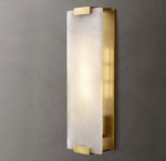 Hand-Carved Alabaster Grand Sconce
