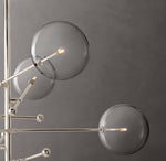Glass Globe Mobile Six-Arm Chandelier 55"