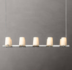 Pauillac Fabric Shade Linear Chandelier 49"