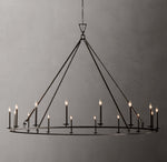 19TH C. ENGLISH OPENWORK ROUND CHANDELIER 72"