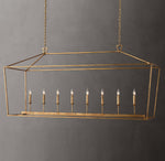 19th C. English Openwork Rectangular Chandelier 72"