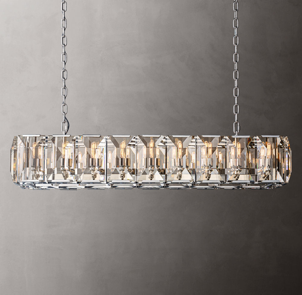 Harlow Crystal Rectangular Chandelier 62"