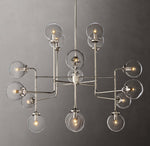 Bistro Globe Clear Glass Chandelier 56"