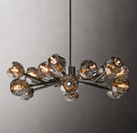 Boule De Cristal Smoke Glass Round Chandelier 36"