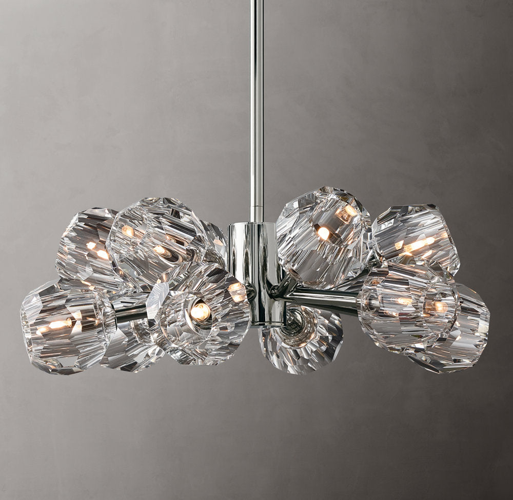 Boule De Cristal Clear Glass Round Chandelier 24"