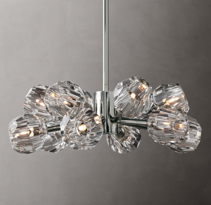 Boule De Cristal Clear Glass Round Chandelier 24"
