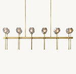 Boule De Cristal Smoke Glass Double Linear Chandelier 60"