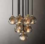 Boule De Cristal Smoke Glass Round Cluster Chandelier 14"