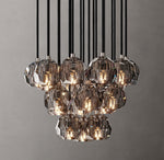 Boule De Cristal Smoke Glass Round Cluster Chandelier 19"