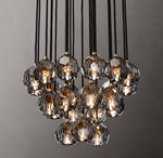 Boule De Cristal Smoke Glass Round Cluster Chandelier 24"
