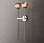 Boule De Cristal Smoke Glass Grand Double Sconce