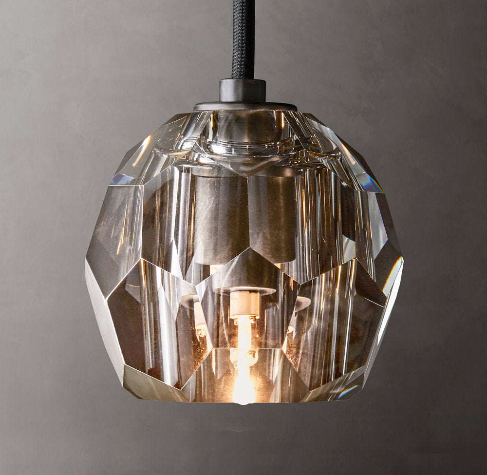 Boule De Cristal Smoke Glass Cord Pendant
