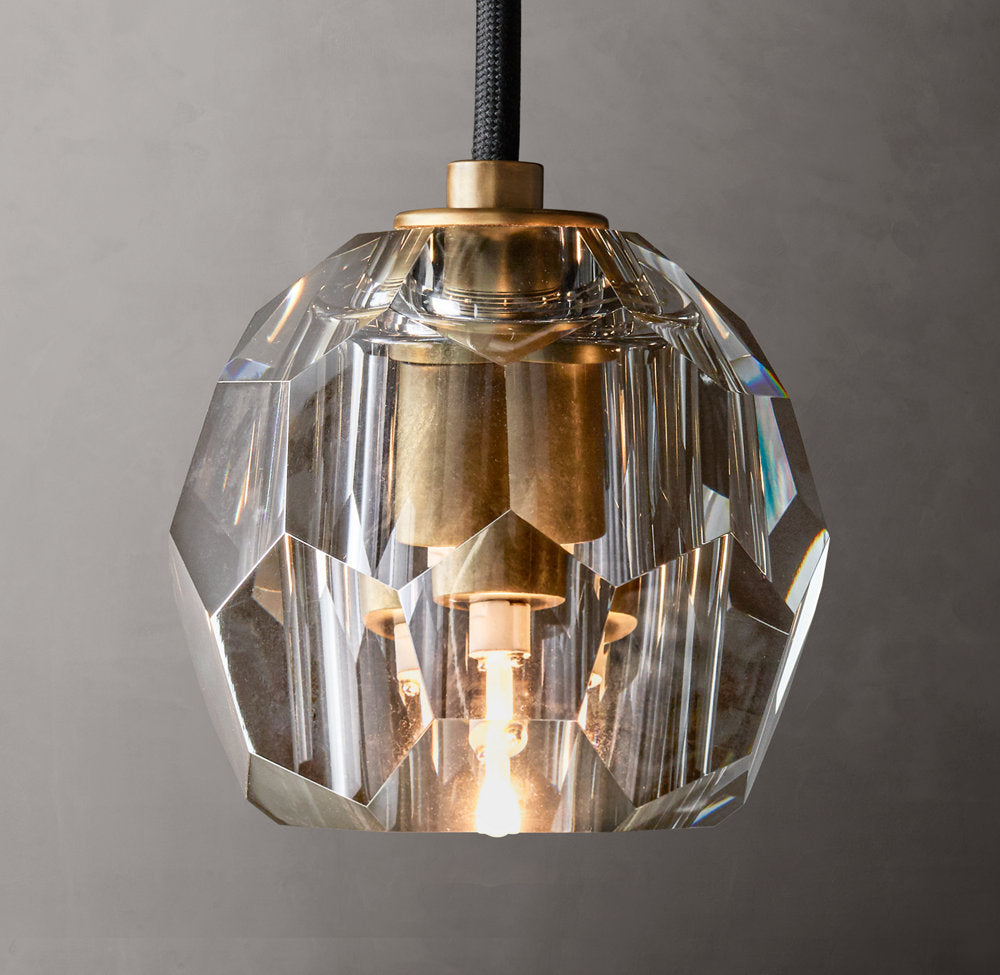 Boule De Cristal Smoke Glass Cord Pendant
