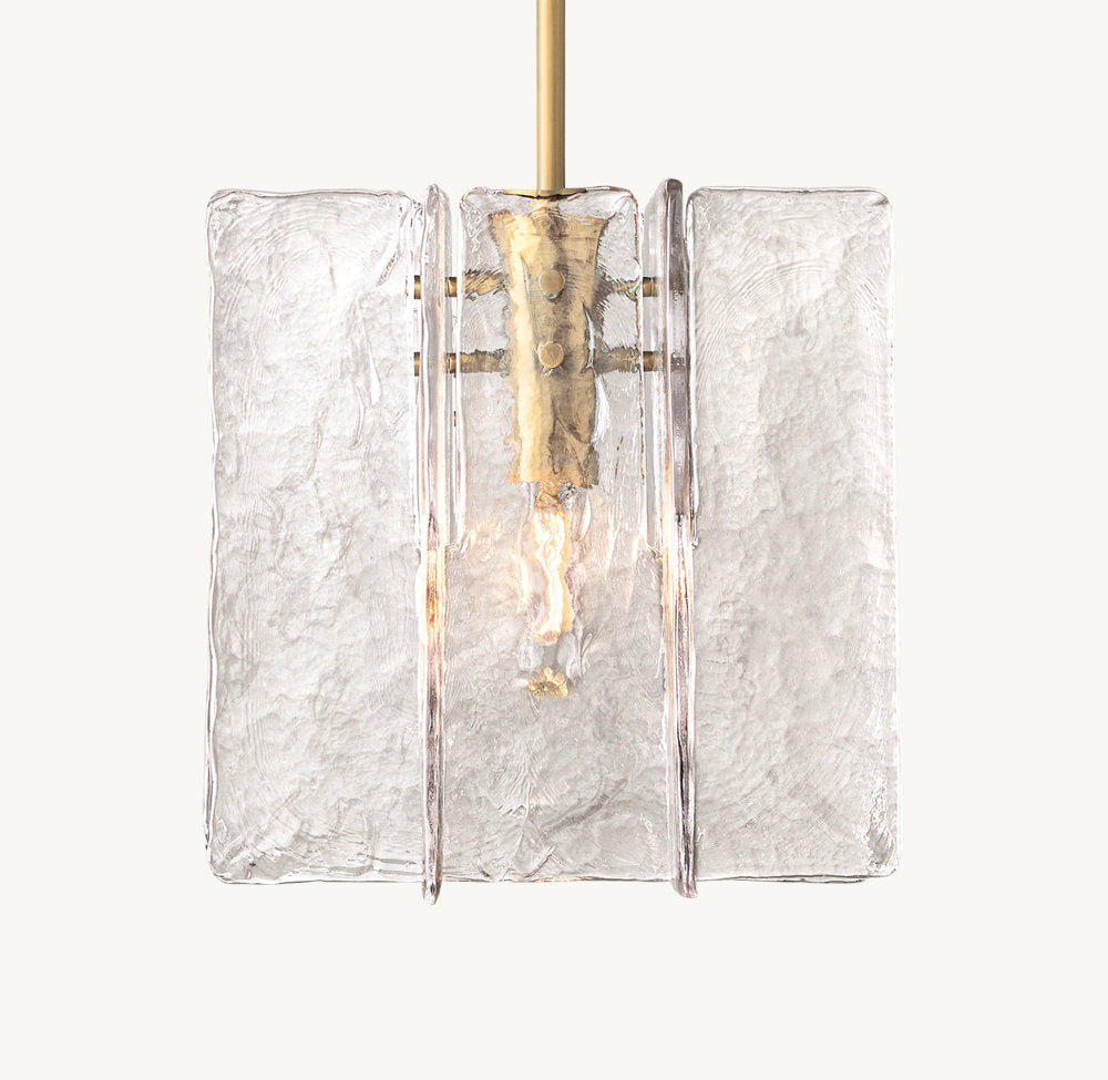 Lattice Clear Glass Pendant