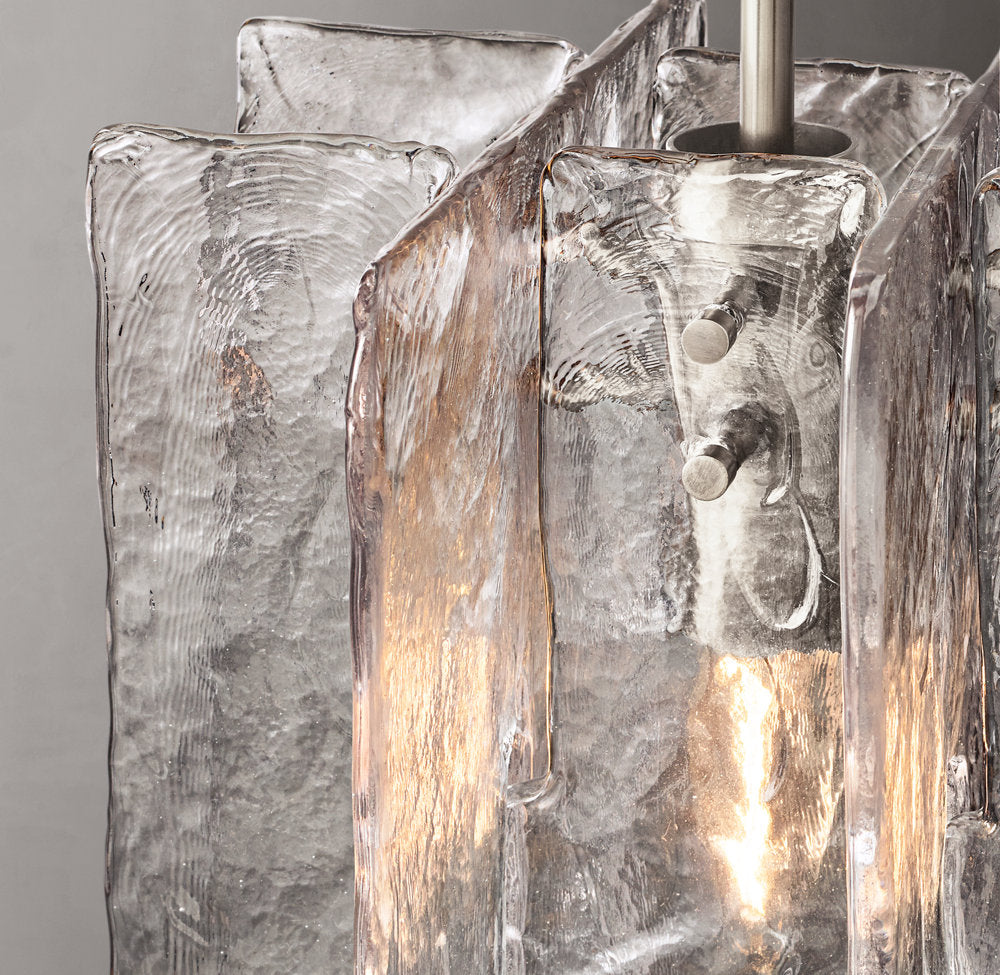 Lattice Clear Glass Pendant