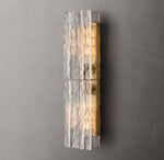 Lattice Clear Glass Sconce 30"