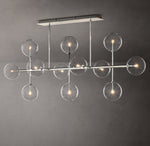 Glass Globe Mobile Linear Chandelier