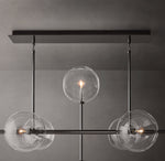 Glass Globe Mobile Linear Chandelier