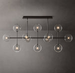 Glass Globe Mobile Linear Chandelier