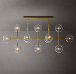 Glass Globe Mobile Linear Chandelier