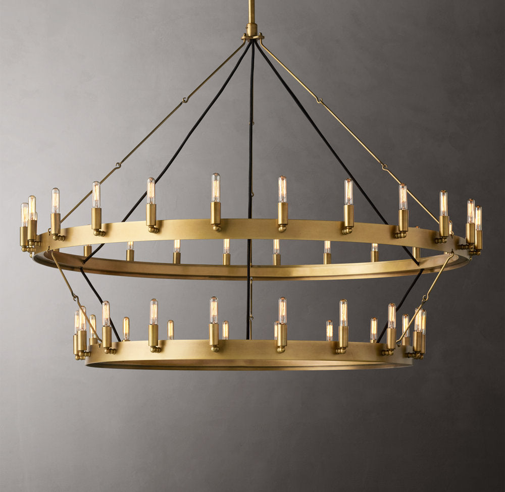 Camino Vintage Filament Two-Tier Chandelier 50"