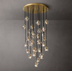 Boule De Cristal Clear Glass Round Cluster Chandelier 30"