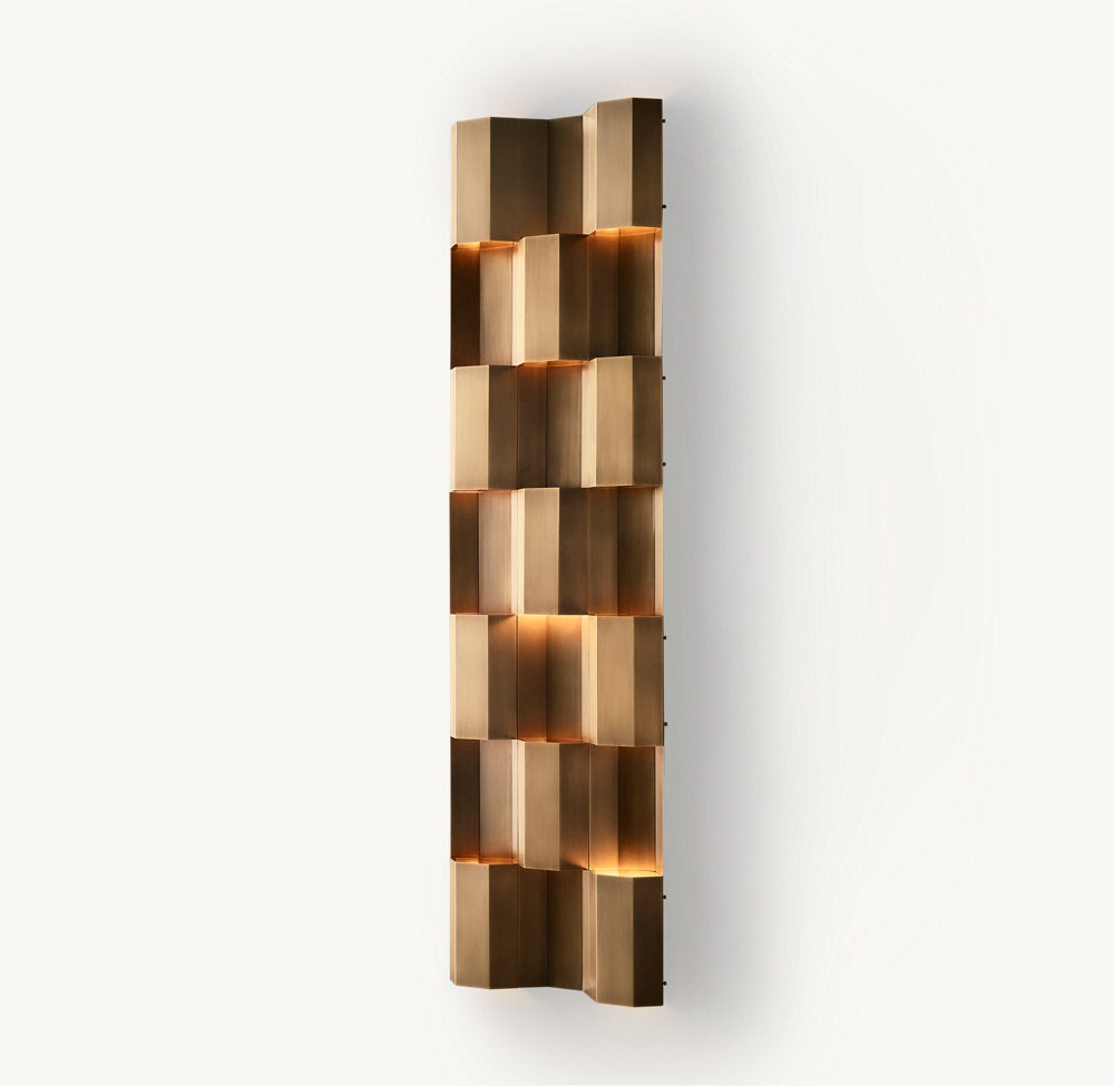 Modernist Grid Grand Sconce