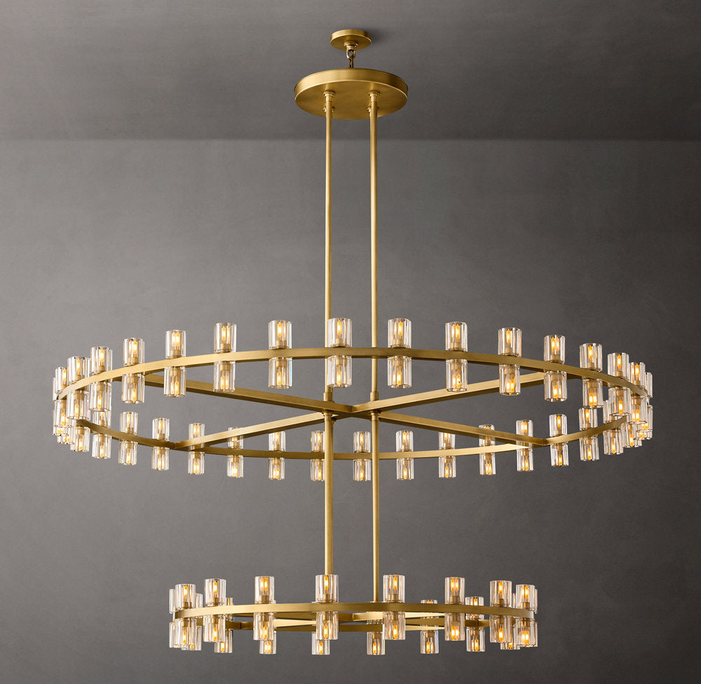 Arcachon LED Round Two-Tier Chandelier 60"