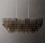Sirene Smoke Glass Rectangular Chandelier 59"