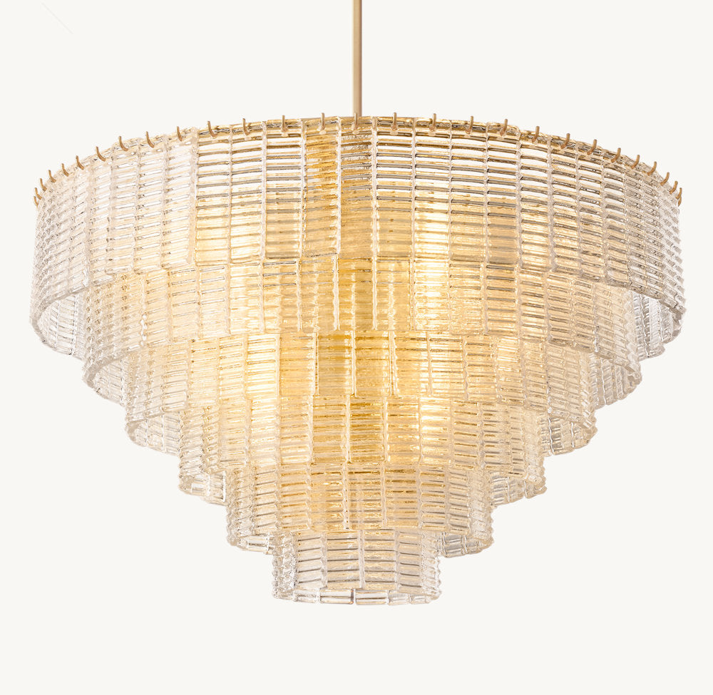 Sirene Clear Glass Round Chandelier 41"