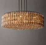 Chiara Smoke Glass Round Chandelier 62"