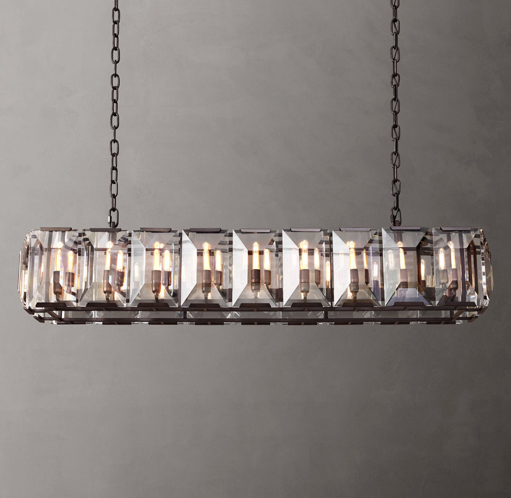Harlow Crystal Rectangular Chandelier 62"