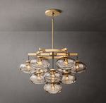 Cabrette Clear Glass Round Chandelier 36"