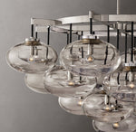 Cabrette Clear Glass Round Chandelier 48"