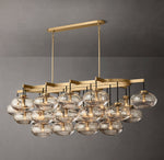Cabrette Clear Glass Linear Chandelier 72"