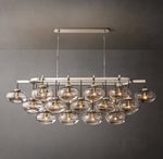 Cabrette Clear Glass Linear Chandelier 72"