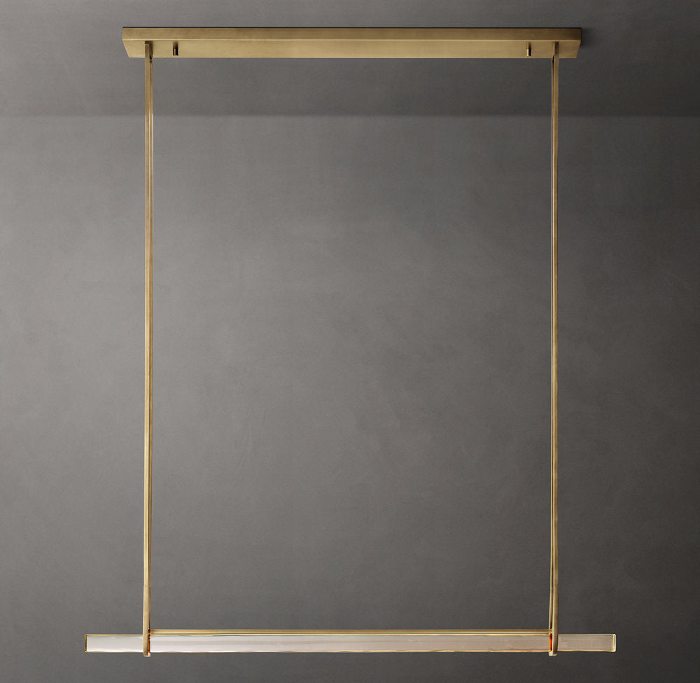 Audubon Crystal Single Bar Linear Chandelier 60"