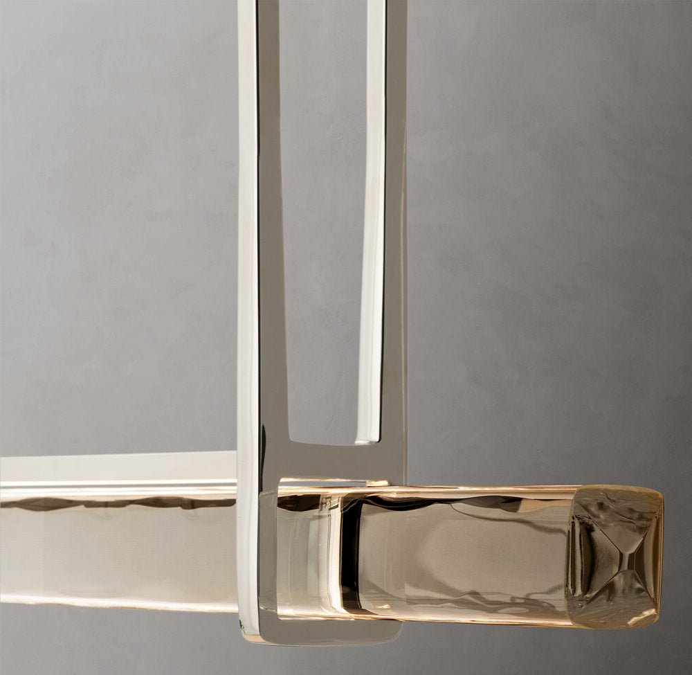 Audubon Crystal Single Bar Linear Chandelier 60"