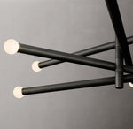 Rousseau 8-Light Mobile Etched Rod Chandelier