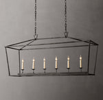 19th C. English Openwork Rectangular Chandelier 54"