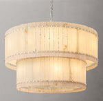 San Marco Alabaster Round Tiered Chandelier 48"