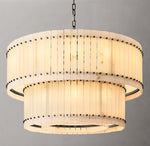 San Marco Alabaster Round Tiered Chandelier 48"